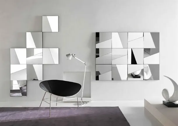 Mirror with concave and convex sections that create multiple matching solutions States of Mind by Tonelli