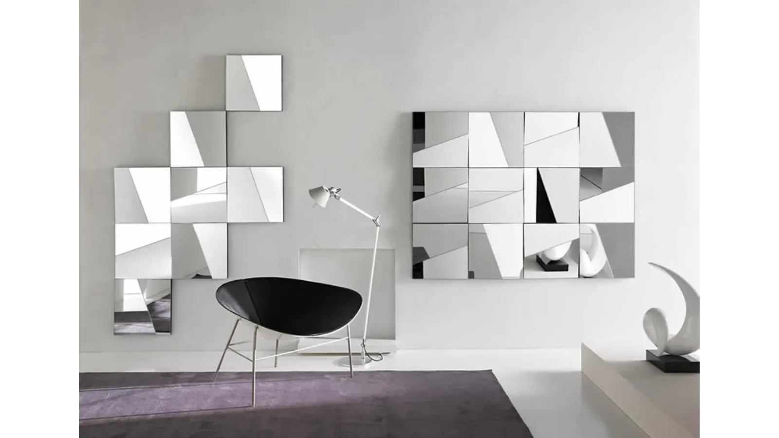 Mirror with concave and convex sections that create multiple matching solutions States of Mind by Tonelli