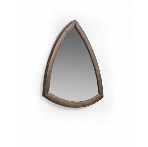 Wall mirror Suits with solid Canaletto walnut structure by Porada