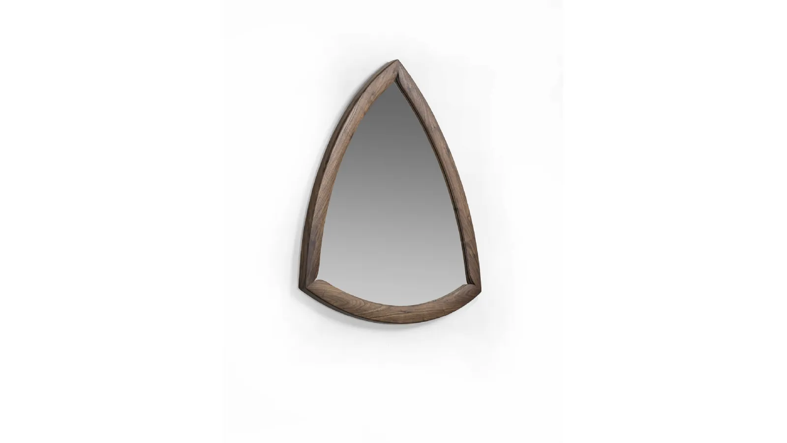 Wall mirror Suits with solid Canaletto walnut structure by Porada