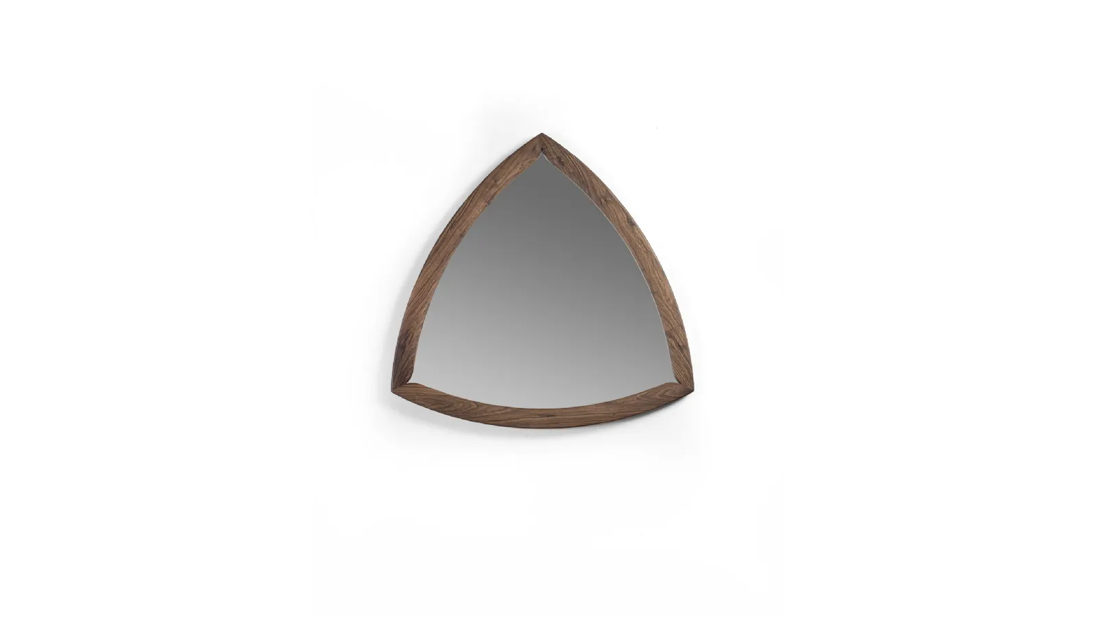 Wall mirror Suits with solid Canaletto walnut structure by Porada