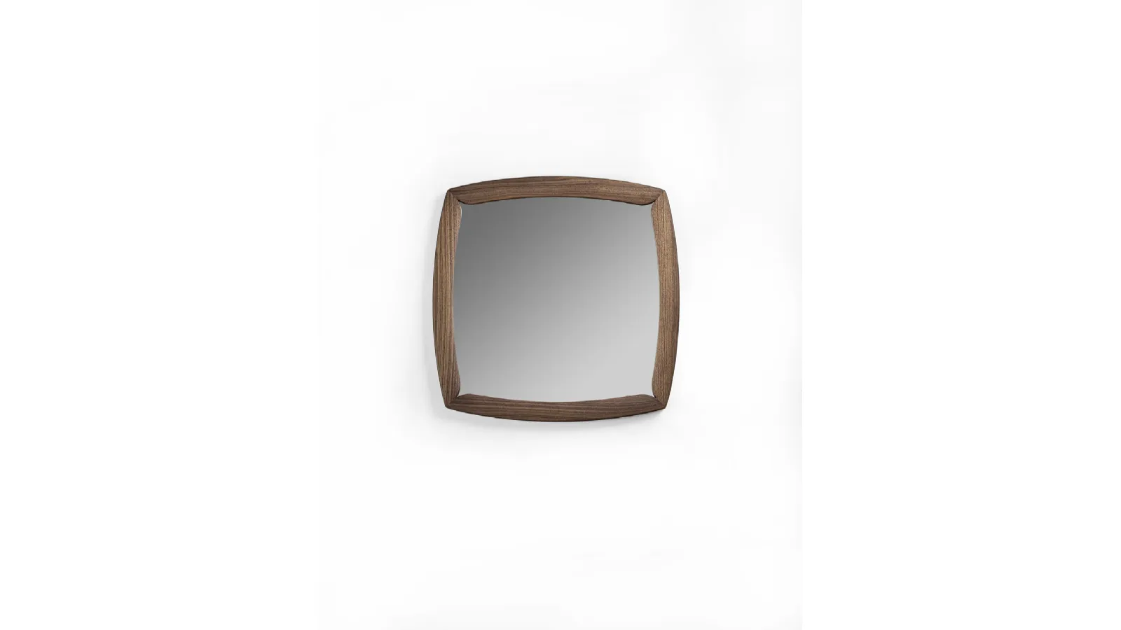 Wall mirror Suits with solid Canaletto walnut structure by Porada