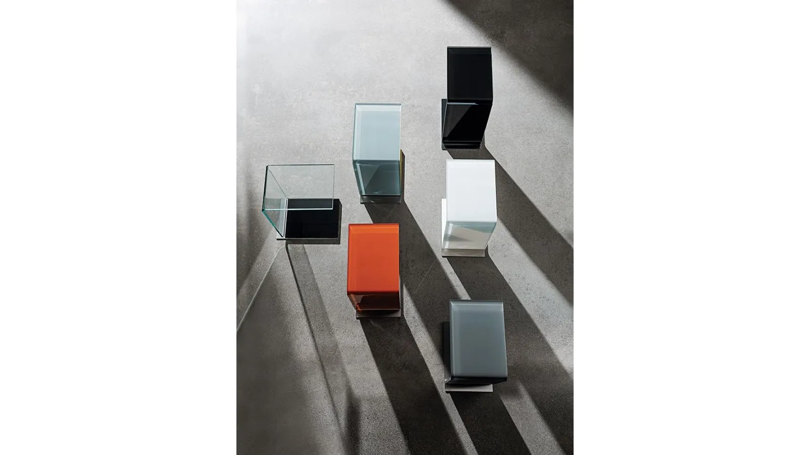 Swan coffee table with lacquered or transparent curved glass by Sovet
