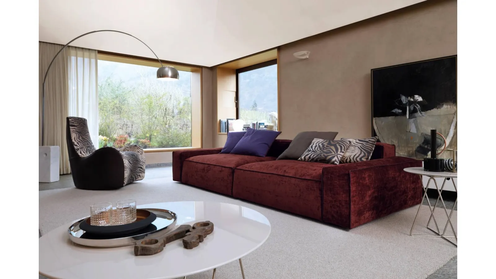 Solid color rug made of Tasman wool with natural colors by Desirèe