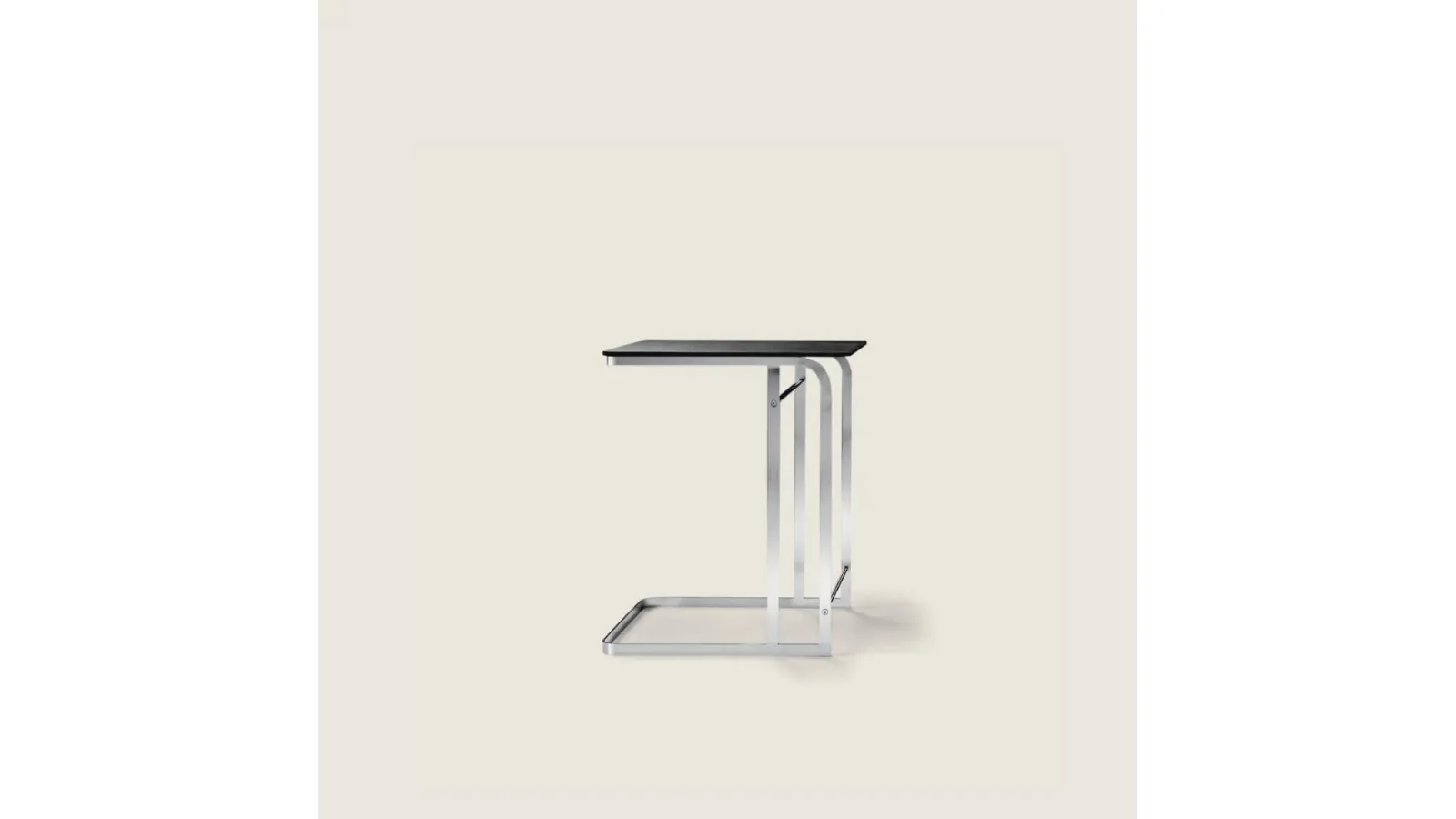 Carlotta lacquered wood and metal side table by Flexform