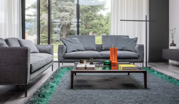 Gaudì coffee table in glass and wood by Flou