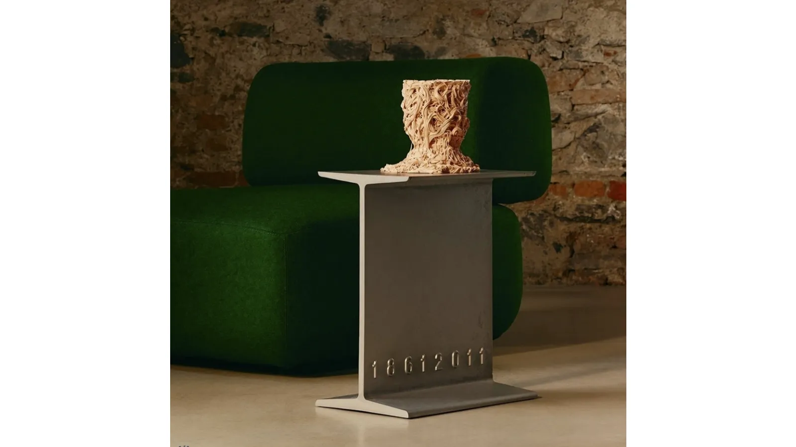 Desalto lacquered metal side table from Italy