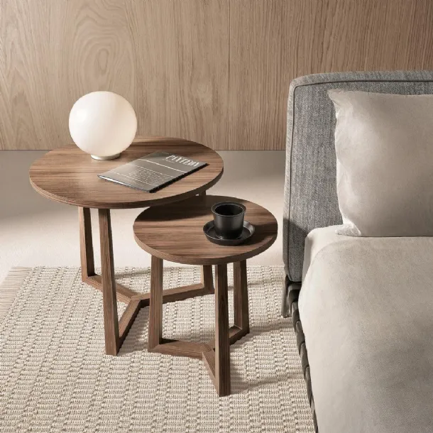 Modern solid wood coffee table Jiff by Flexform