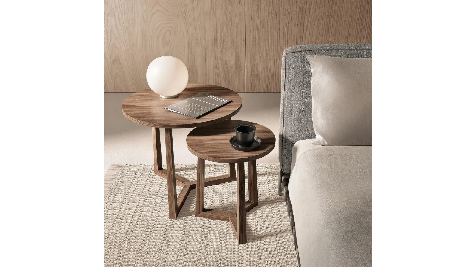 Modern solid wood coffee table Jiff by Flexform