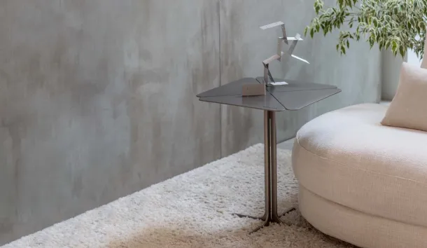 Lucky painted metal side table by Flou