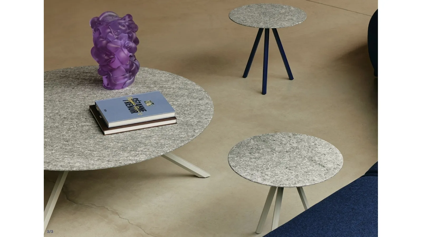 Mini Heb Coffee Table with Marble Top by Desalto