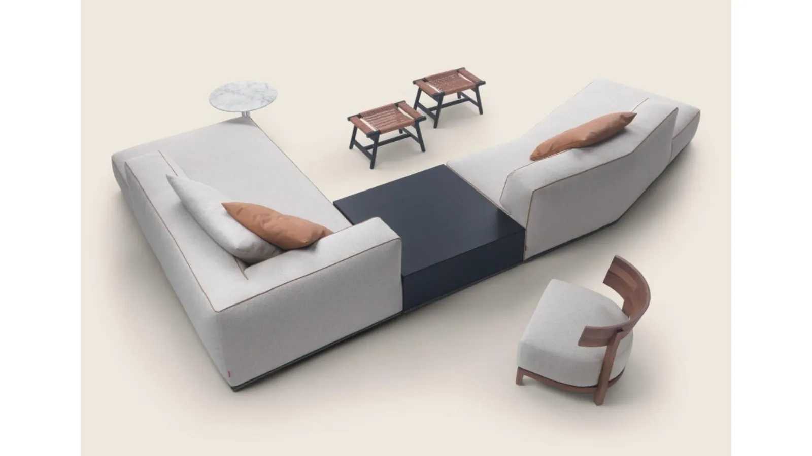 Perry wooden coffee table by Flexform