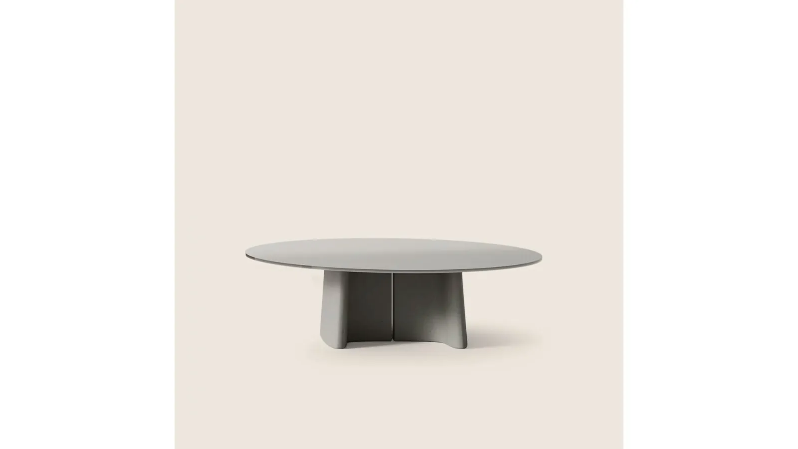 Tara glass and concrete coffee table by Flexform