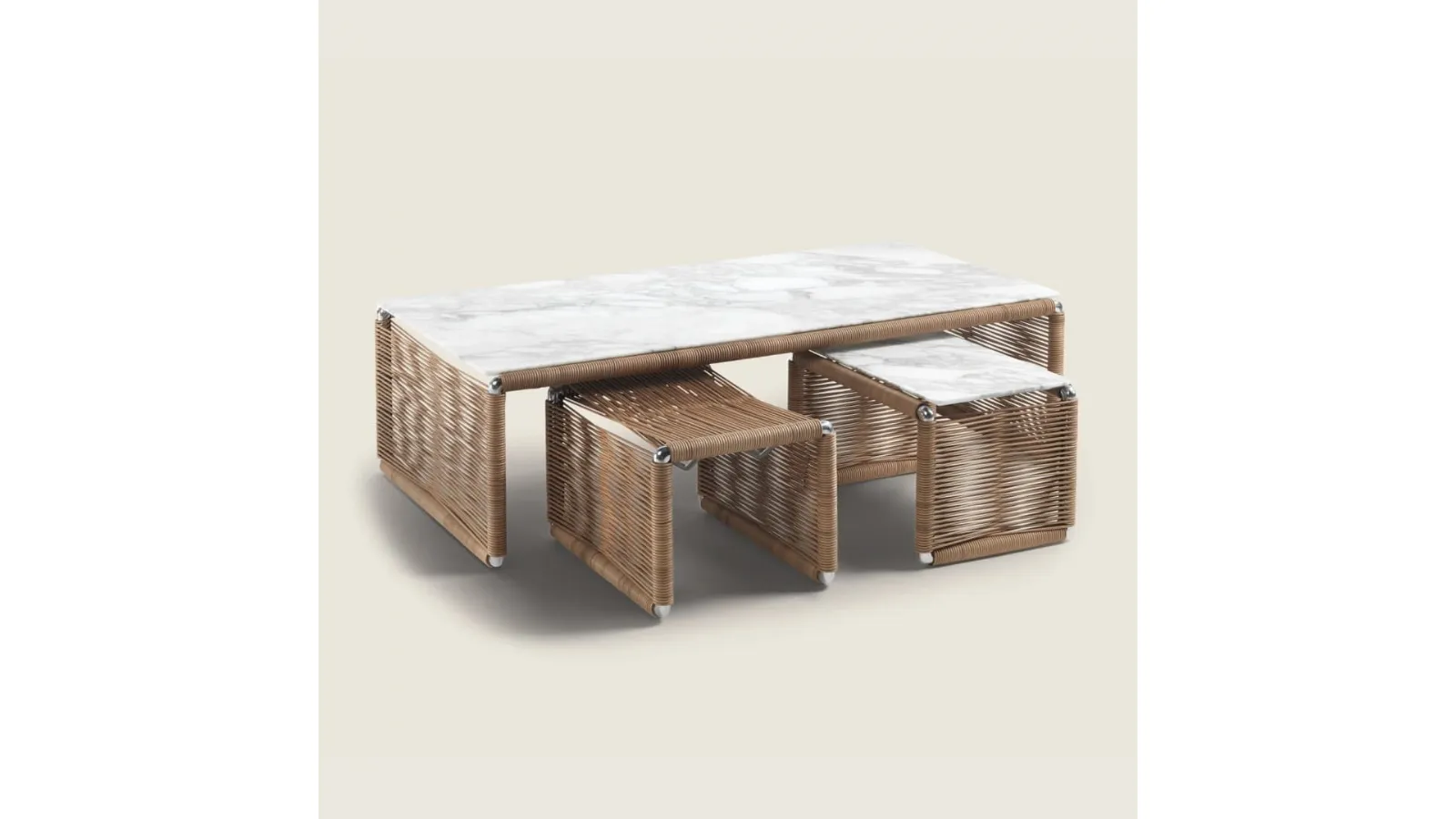 Tindari coffee table with marble top by Flexform