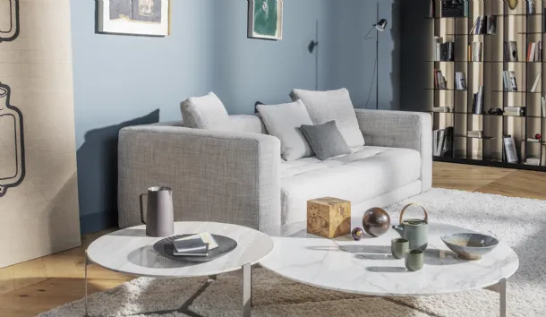 Yari side table with Flou marble top