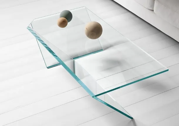 Welded crystal coffee table Ti by Tonelli