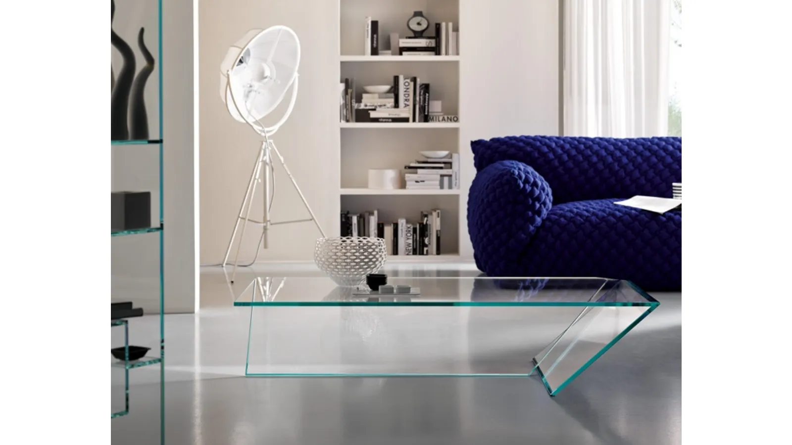 Glass coffee table Ti by Tonelli