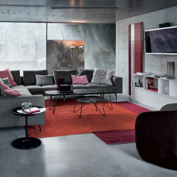 White painted rigid polyurethane storage coffee table Toi by Zanotta