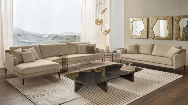 Fiam Type glass coffee table