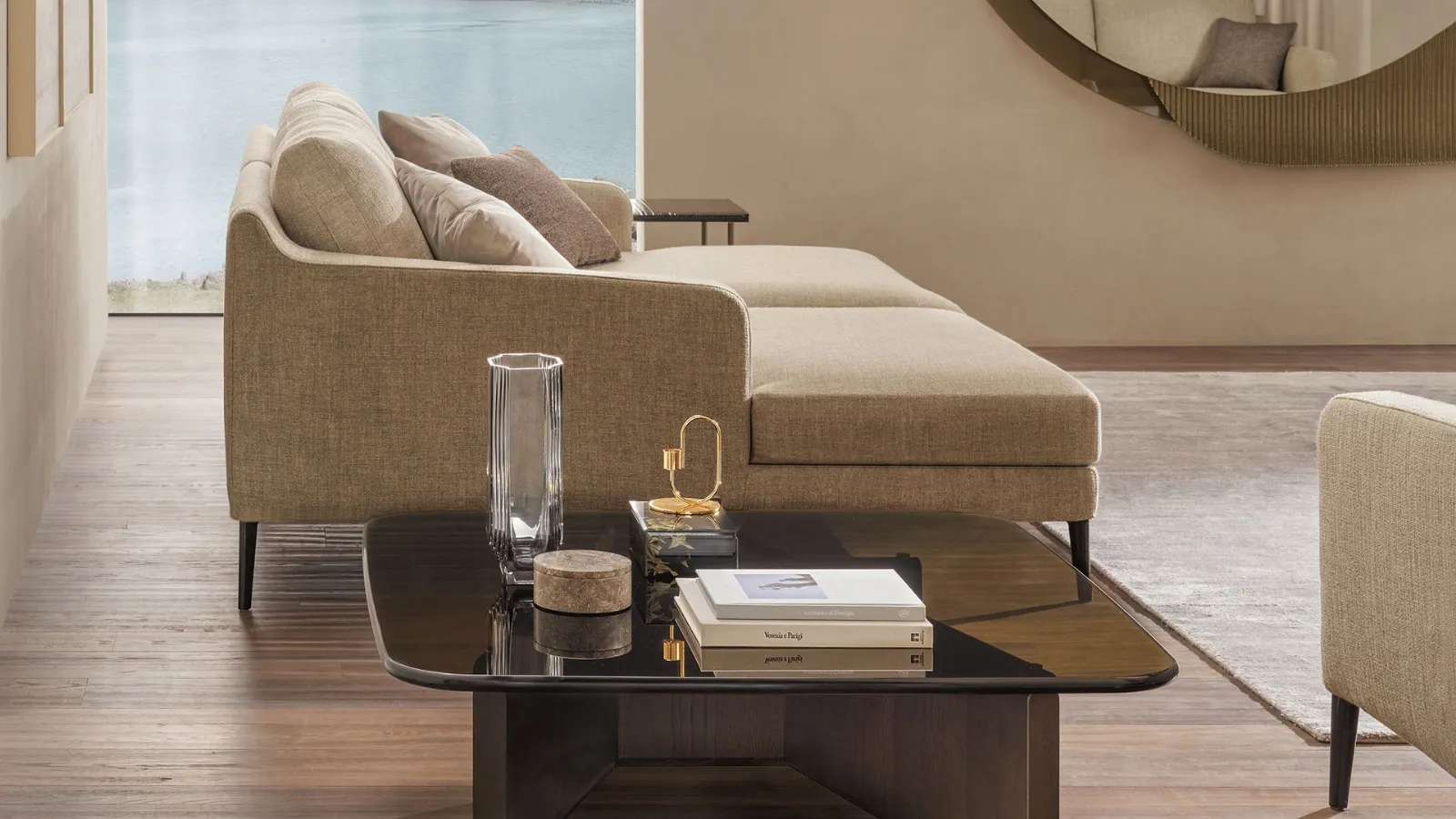 Fiam Type glass coffee table