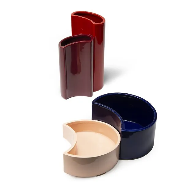 Glazed clay vases V-Bol by Zanotta