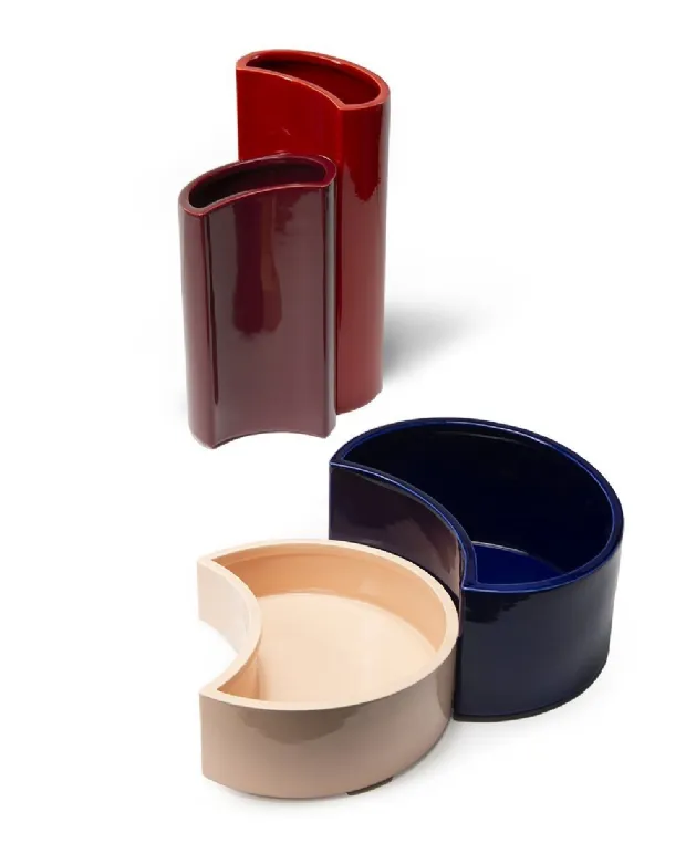 Glazed clay vases V-Bol by Zanotta