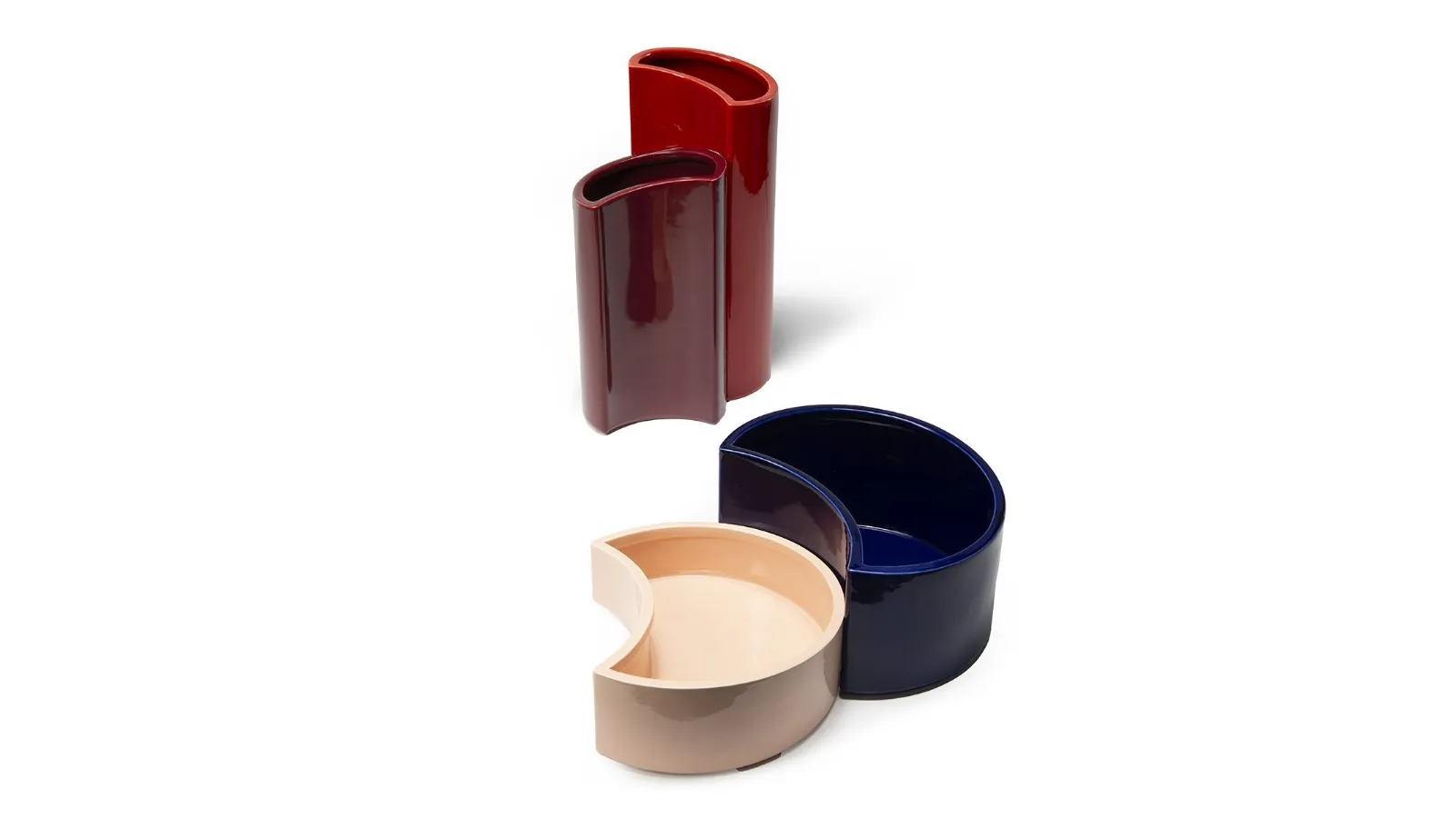 Glazed clay vases V-Bol by Zanotta