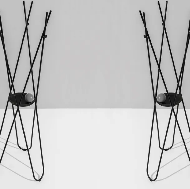 Wdrobe Metal Coat Rack, Black Embossed by Sovet