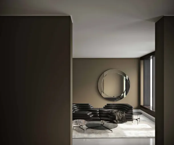 Whirl Mirror with frame made of four tilted mirrors by Tonelli