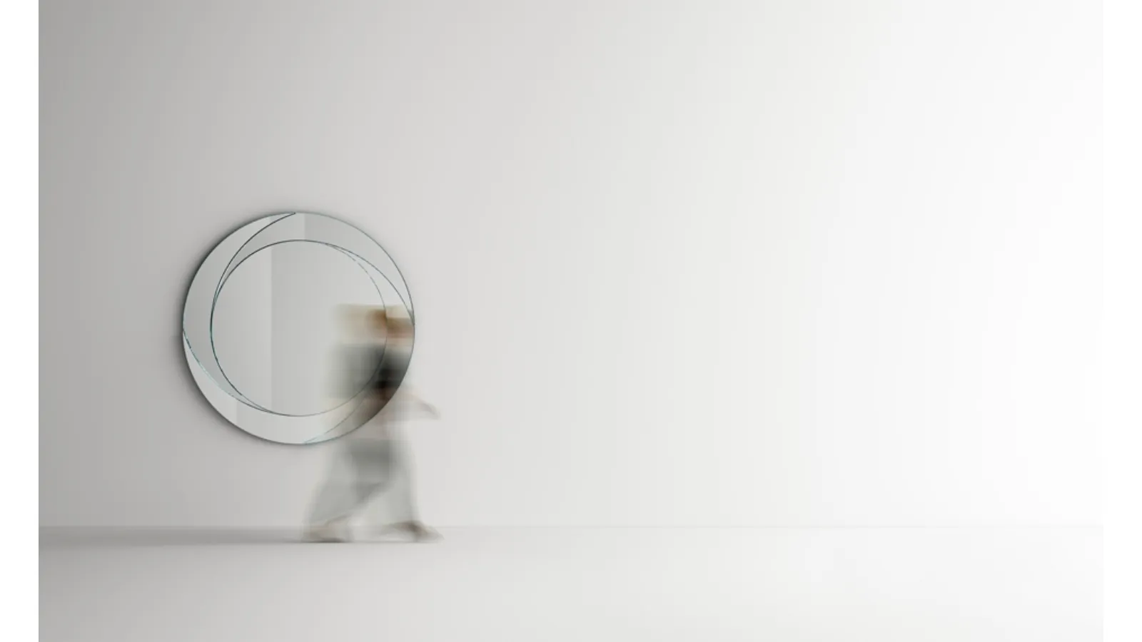 Whirl Mirror with frame made of four tilted mirrors by Tonelli