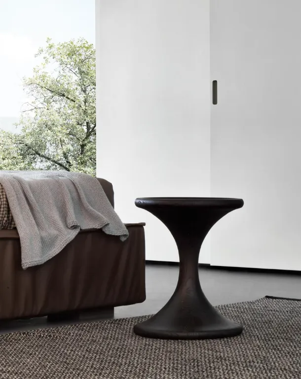 Yo-Yo Side Table in Solid Oak Wood by Giellesse