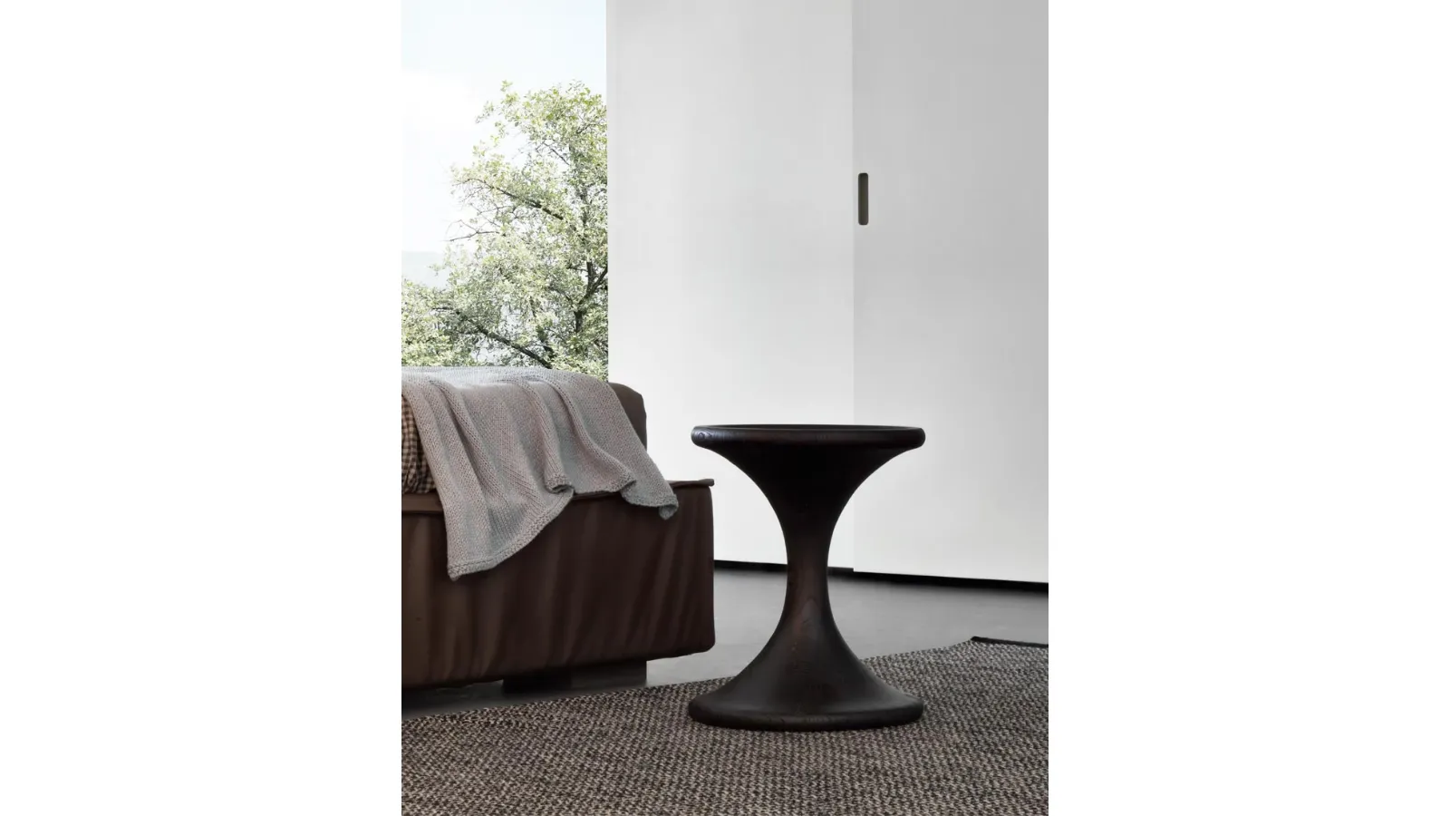 Yo-Yo Side Table in Solid Oak Wood by Giellesse