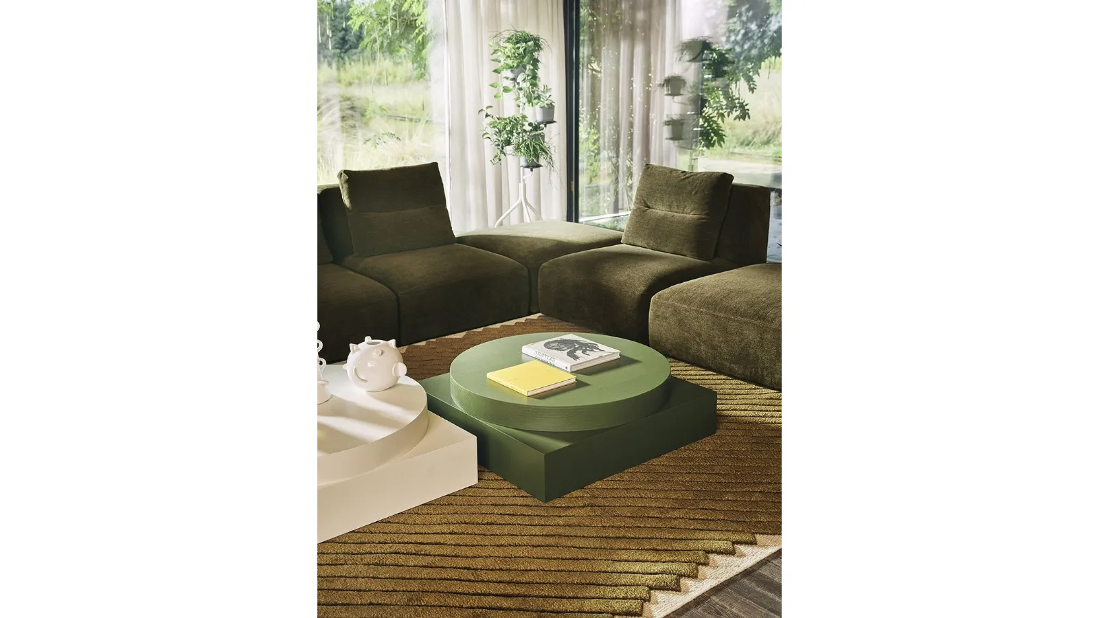 Zymmo lacquered wood coffee table by Zanotta