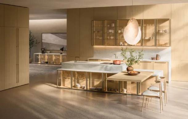 Design Kitchen with Antis Project 2 Island in Euromobil Oak