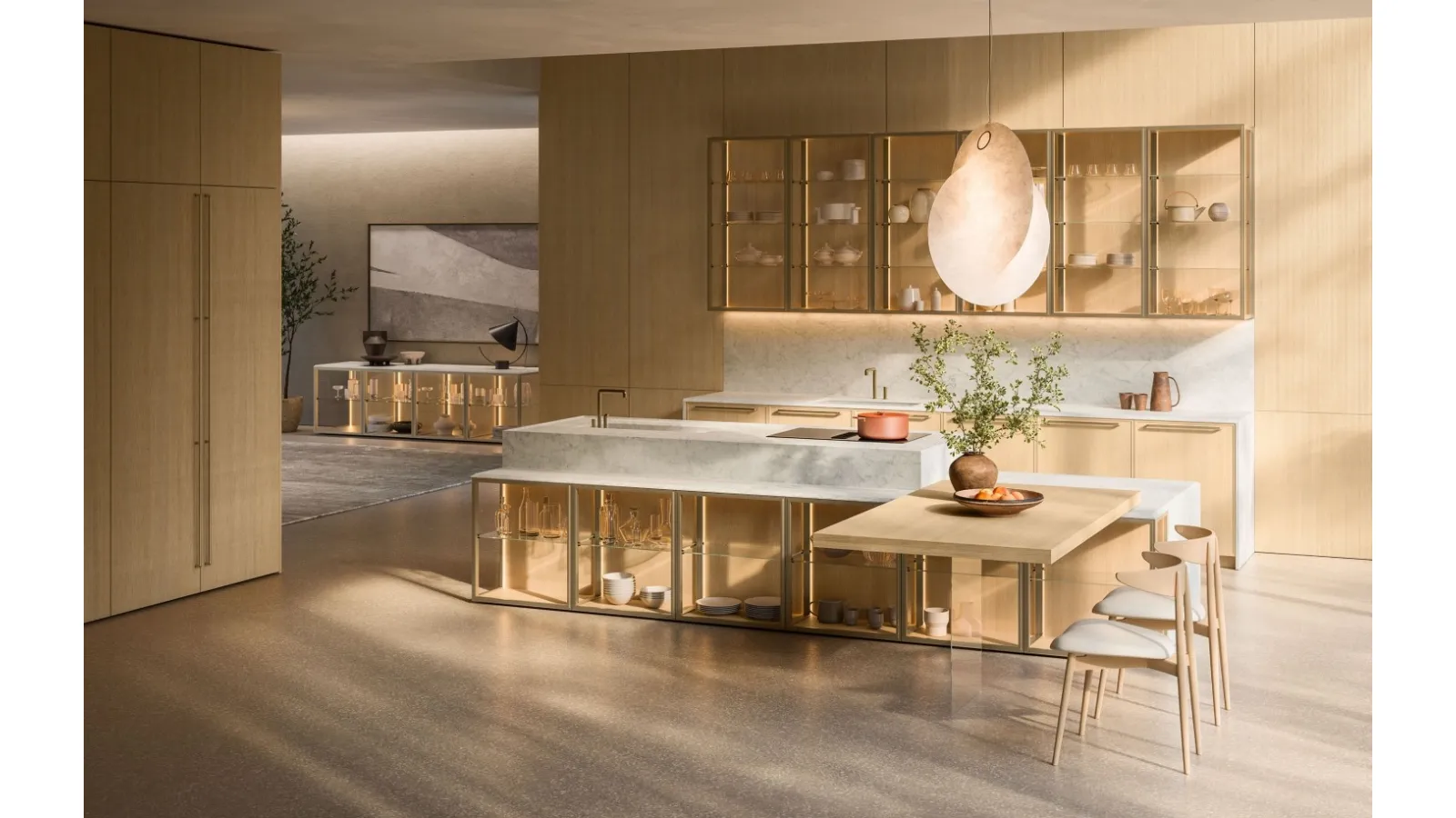 Design Kitchen with Antis Project 2 Island in Euromobil Oak