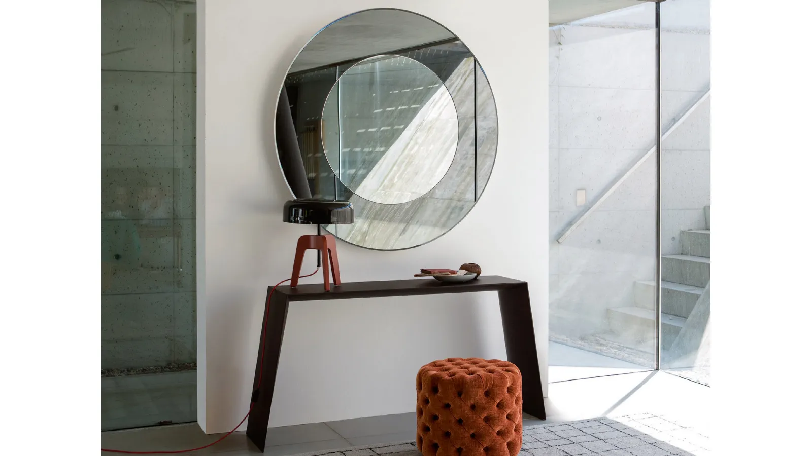 Asya entryway cabinet in walnut by Porada
