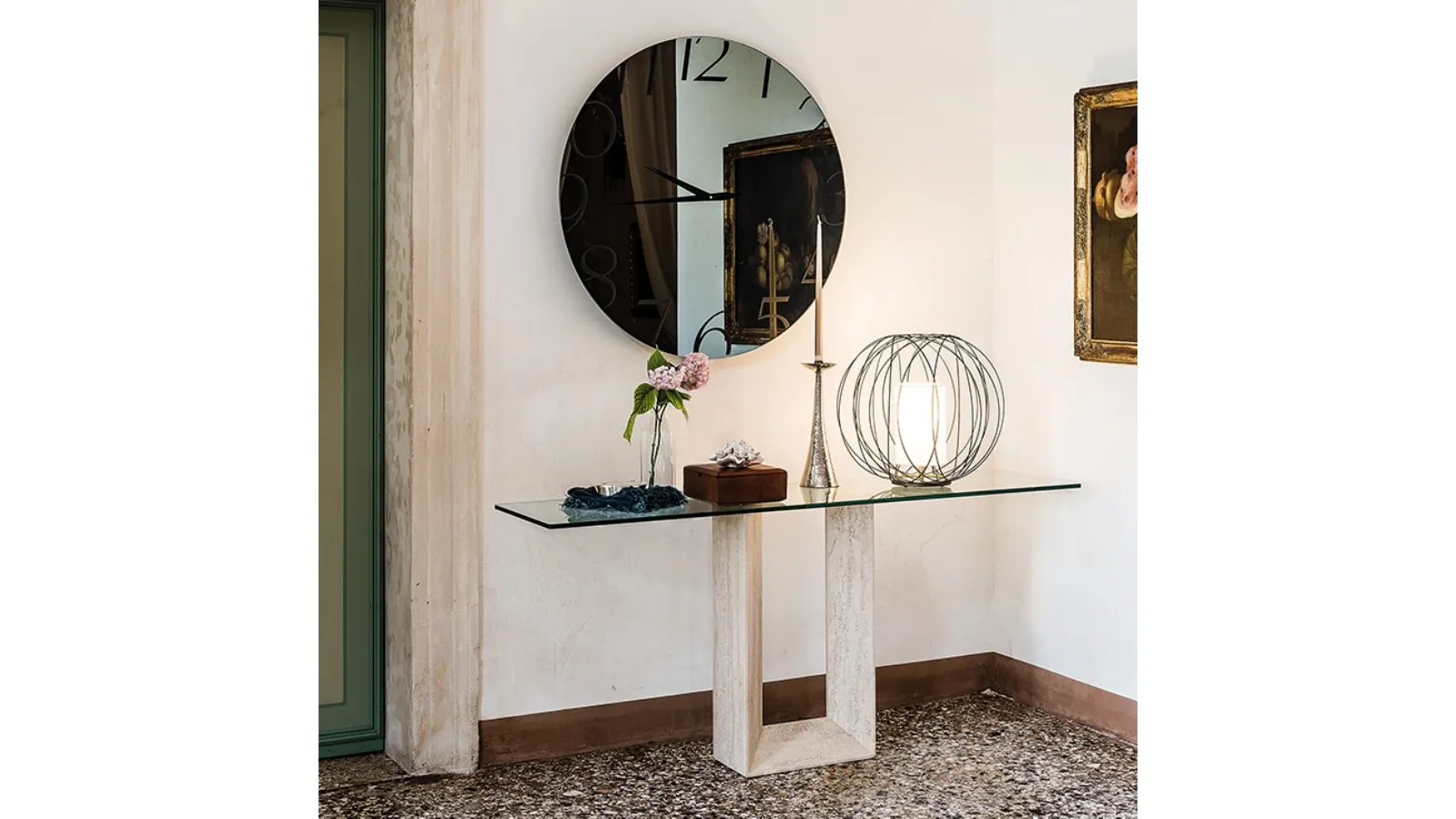 Diapason Console with Glass Top by Cattelan Italia