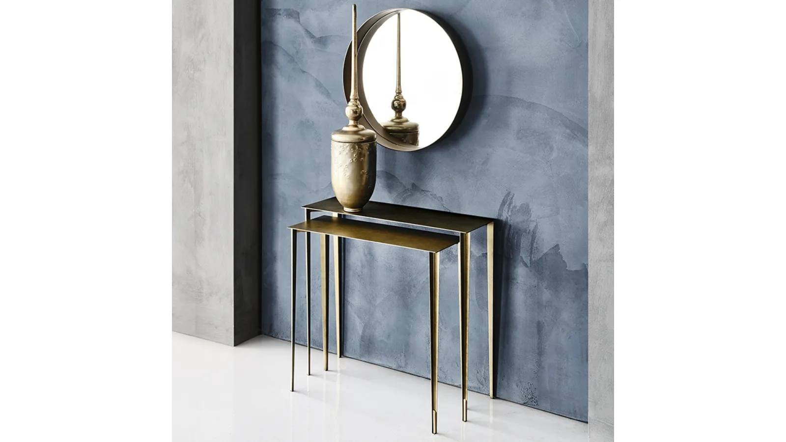 Etoile Console in Brushed Painted Steel by Cattelan Italia
