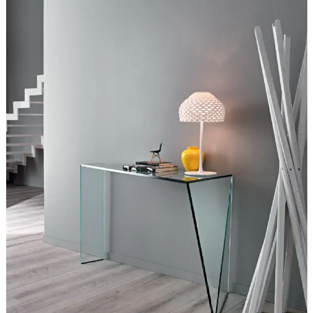 Penrose Glass Entryway Console by Tonelli