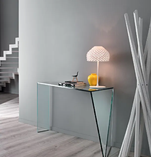 Penrose Glass Entryway Console by Tonelli