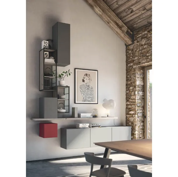 Rebel CF 159 Entryway Cabinet in Matte Lacquer by Fimar