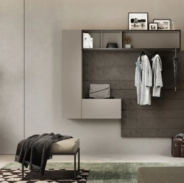 Rebel Living 08 entrance furniture in matte lacquer and Fimar wood