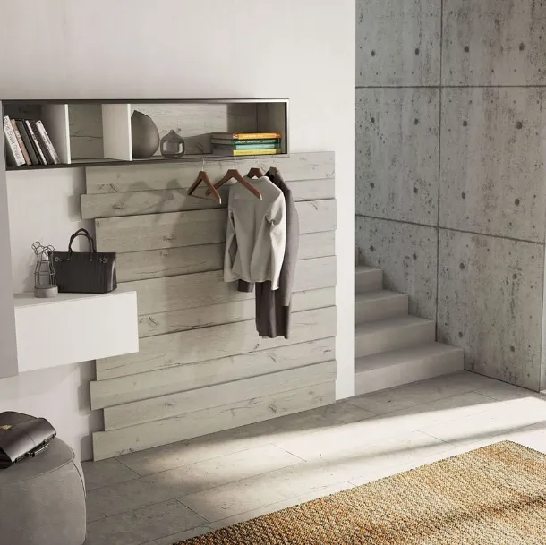 Rebel R 11 entrance cabinet in matte lacquer and oak by Fimar