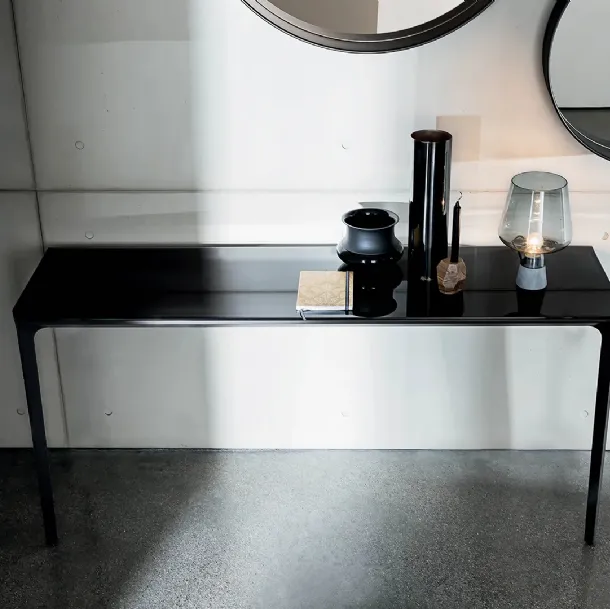 Entryway cabinet with glass top Slim 2 Legs by Sovet
