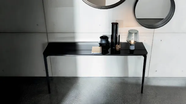 Entryway cabinet with glass top Slim 2 Legs by Sovet