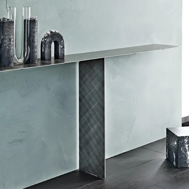 Design console in steel Tee by Cattelan Italia