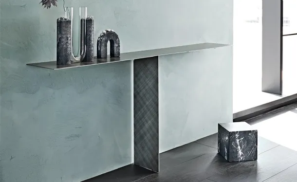 Design console in steel Tee by Cattelan Italia