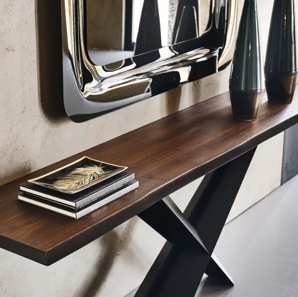 Console Terminal in wood and steel by Cattelan Italia