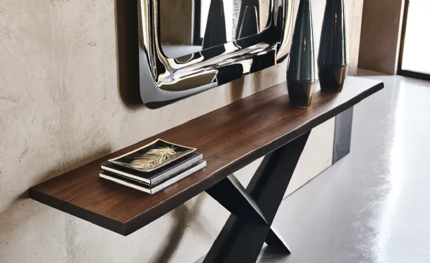 Console Terminal in wood and steel by Cattelan Italia
