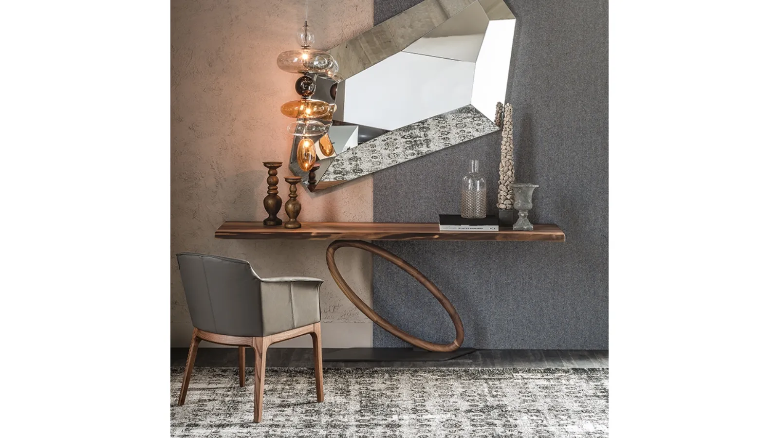 Tour Console in Canaletto Walnut by Cattelan Italia